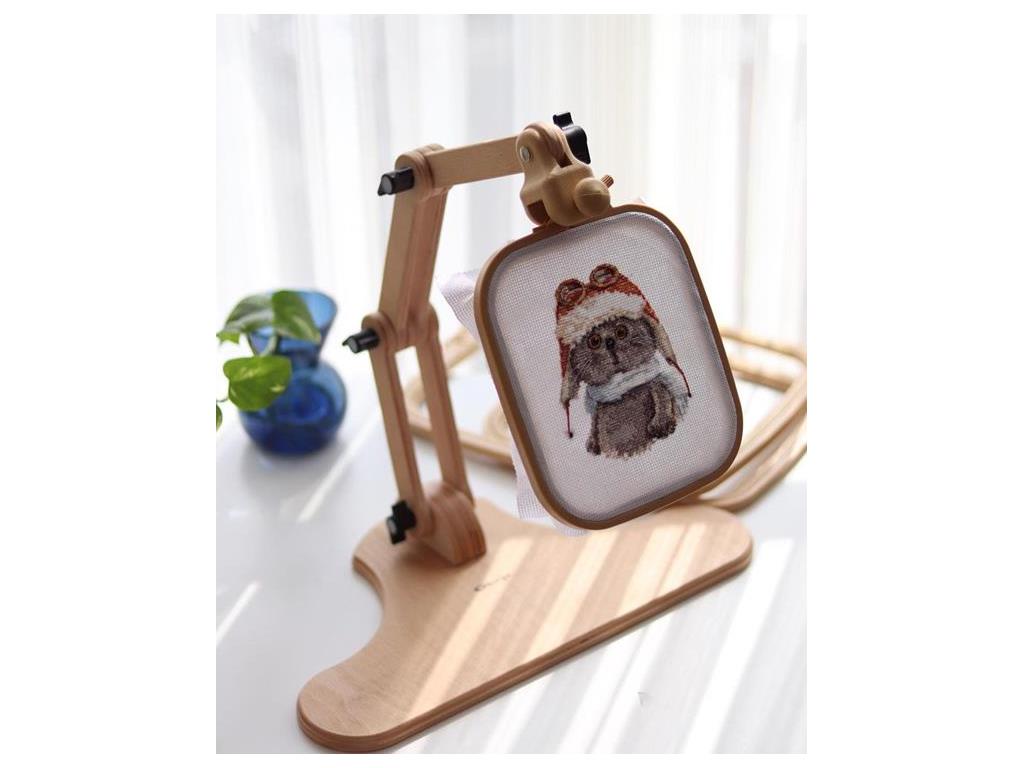 Nurge Embroidery Cross Stitch Tapestry Hoop Ring Table Seat Stand